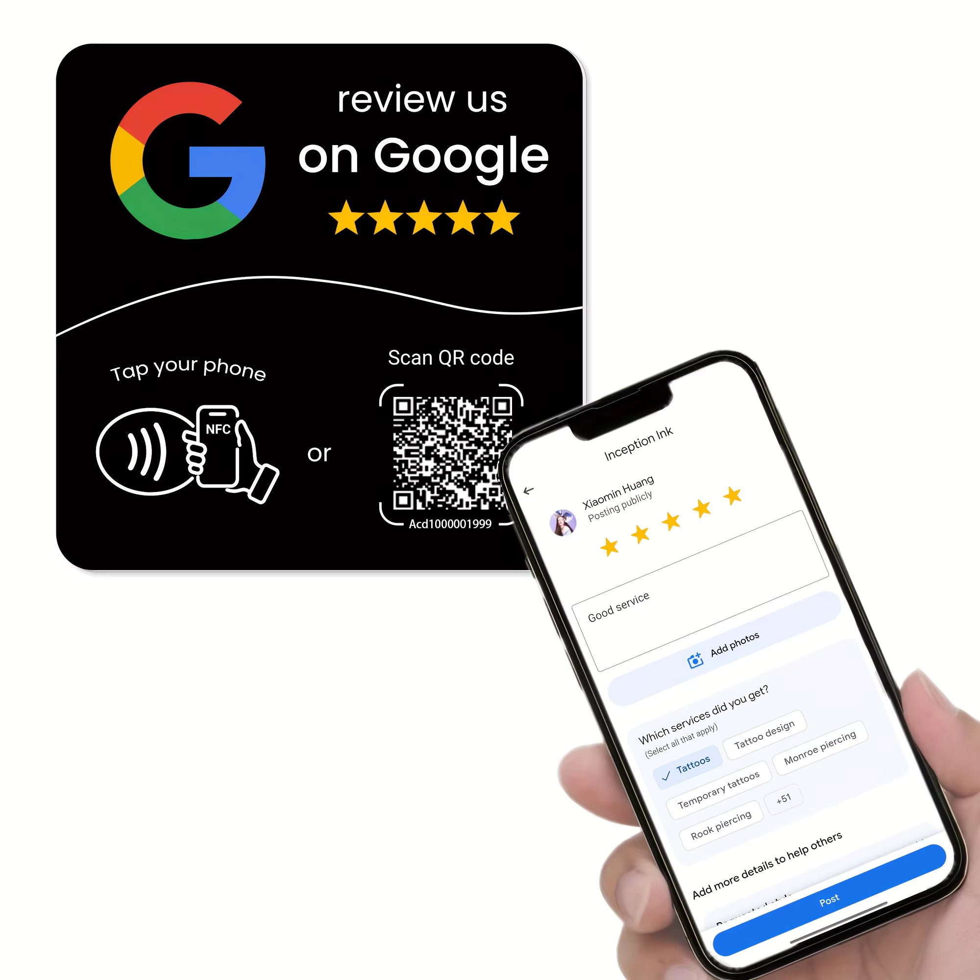 Programmable Google Review Card NFC