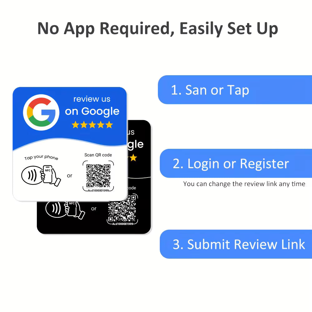 Programmable Google Review Card NFC
