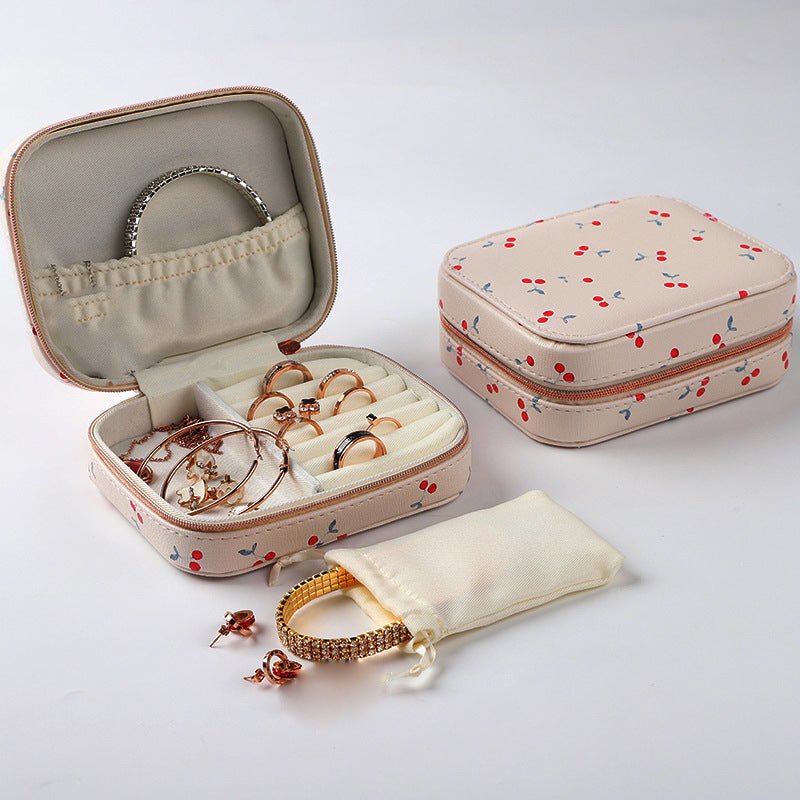 Portable Earrings Ring Jewelry Leather Jewelry Storage Case - BioRytm
