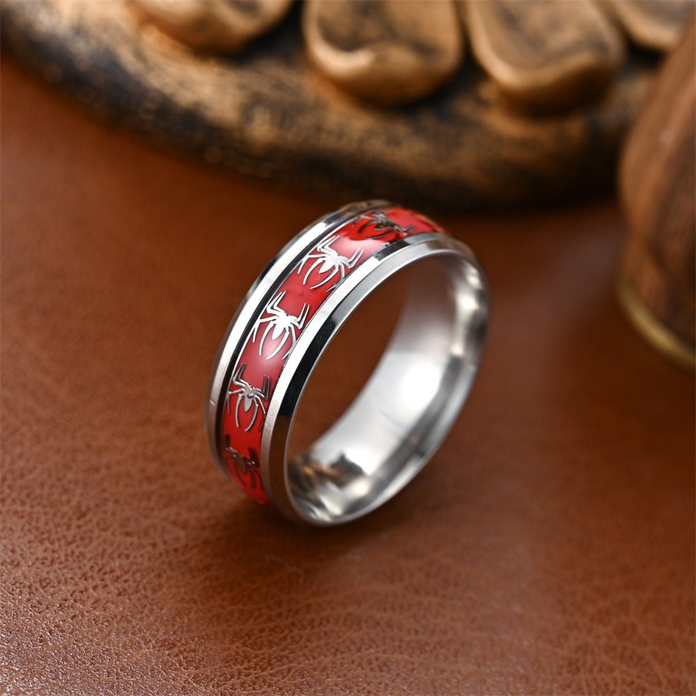 Stainless Steel Red Spider-Man Ring - BioRytm