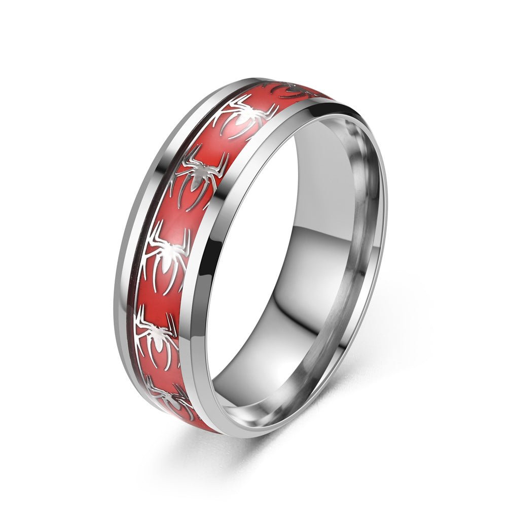Stainless Steel Red Spider-Man Ring - BioRytm