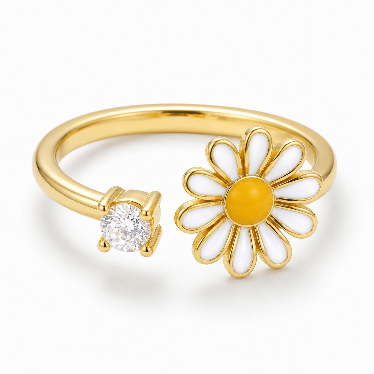 Women's Adjustable Sunflower Rotary Ring - BioRytm