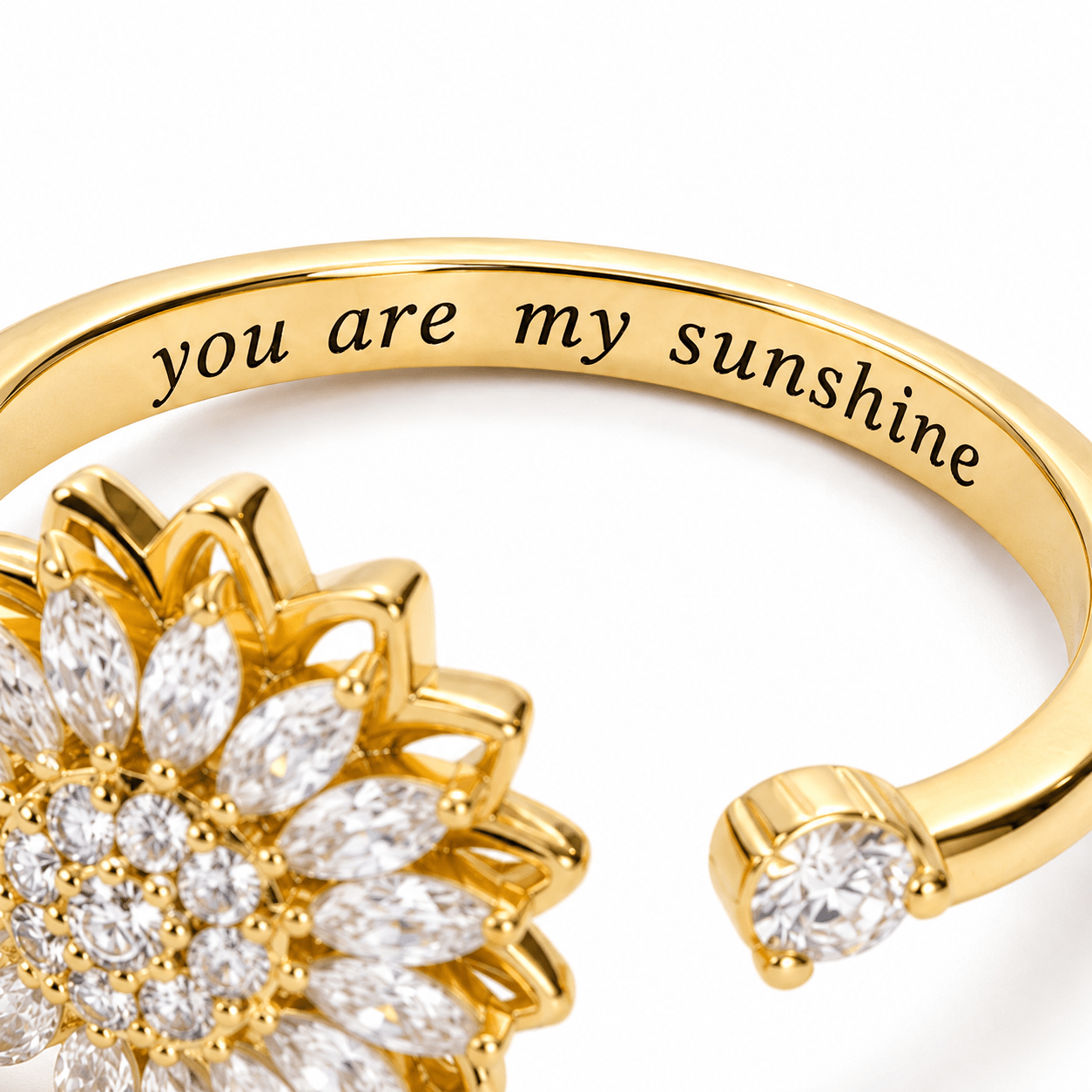 Women's Adjustable Sunflower Rotary Ring - BioRytm