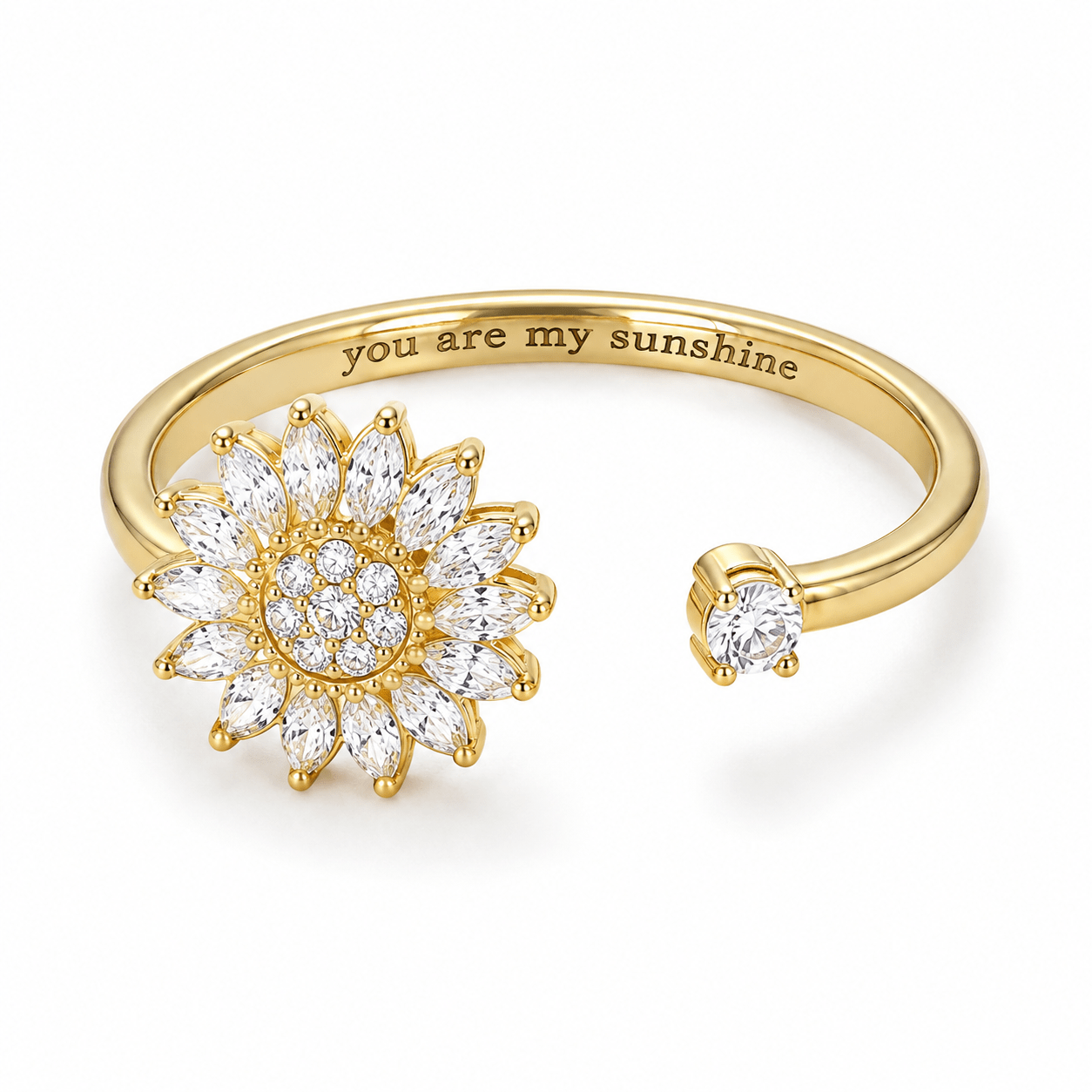 Women's Adjustable Sunflower Rotary Ring - BioRytm